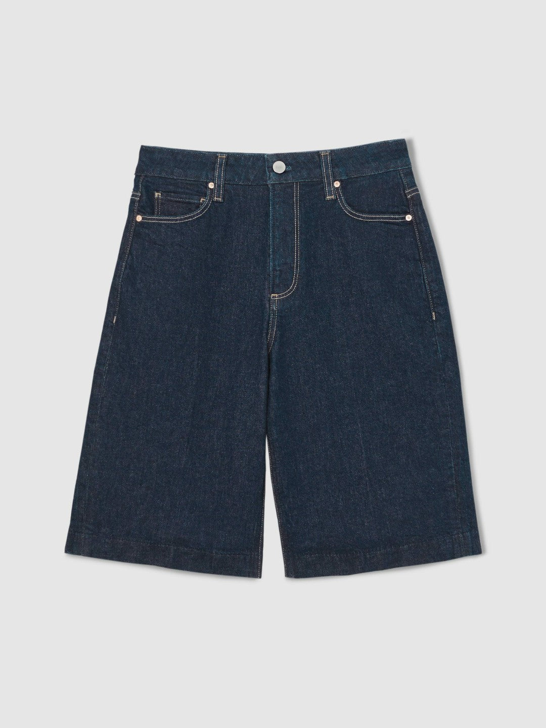 Paige Denim Bermuda Shorts in Navy Women | Reiss