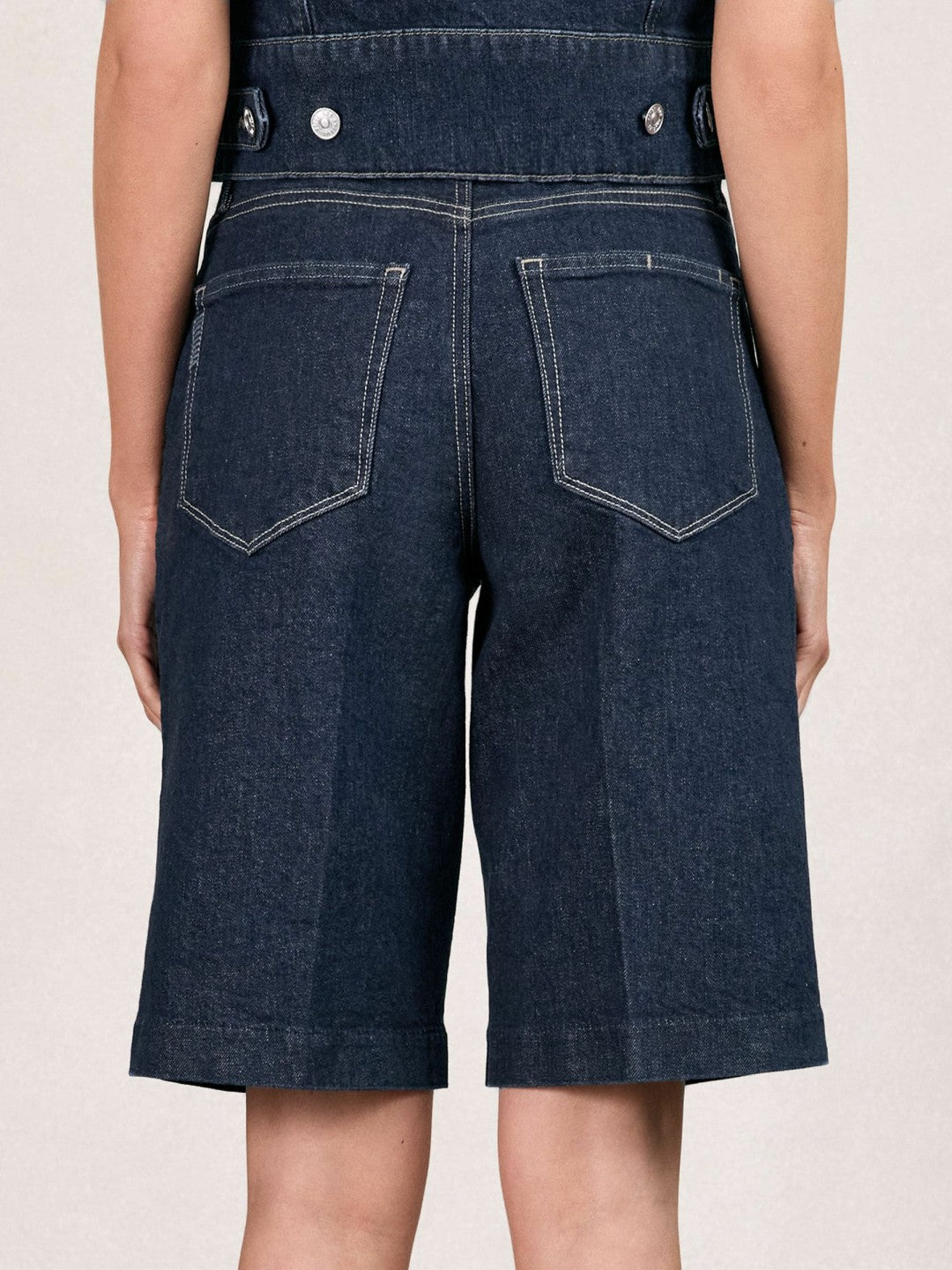 Paige Denim Bermuda Shorts in Navy Women | Reiss