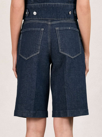 Paige Denim Bermuda Shorts in Navy Women | Reiss