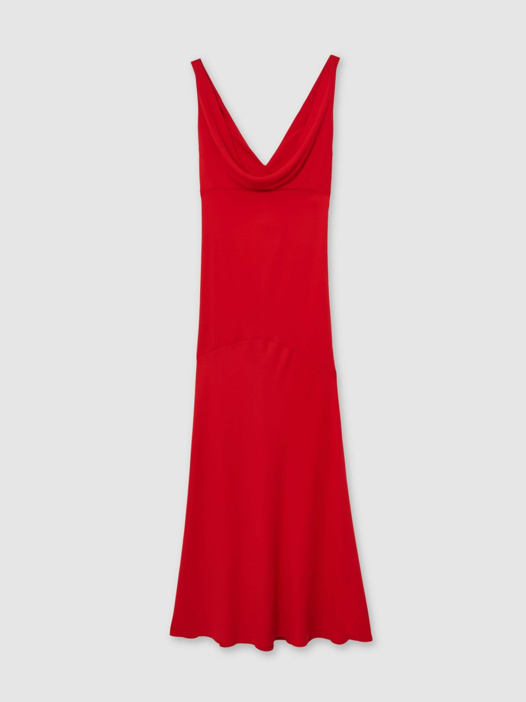 Cowl-Neck Sleeveless Maxi Dress in Red Women | Reiss