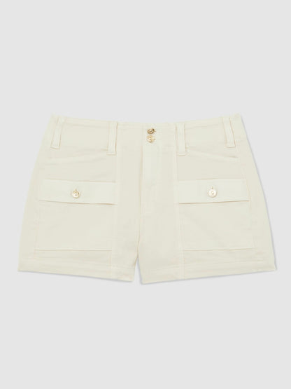 Paige Cargo Shorts in Cream Women | Reiss