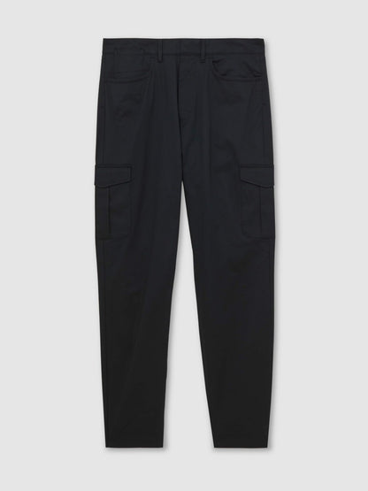Cotton-Lyocell Cargo Trousers in Navy Men | Reiss