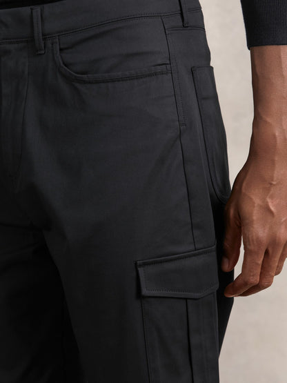 Cotton-Lyocell Cargo Trousers in Navy Men | Reiss