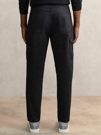 Cotton-Lyocell Cargo Trousers in Navy Men | Reiss