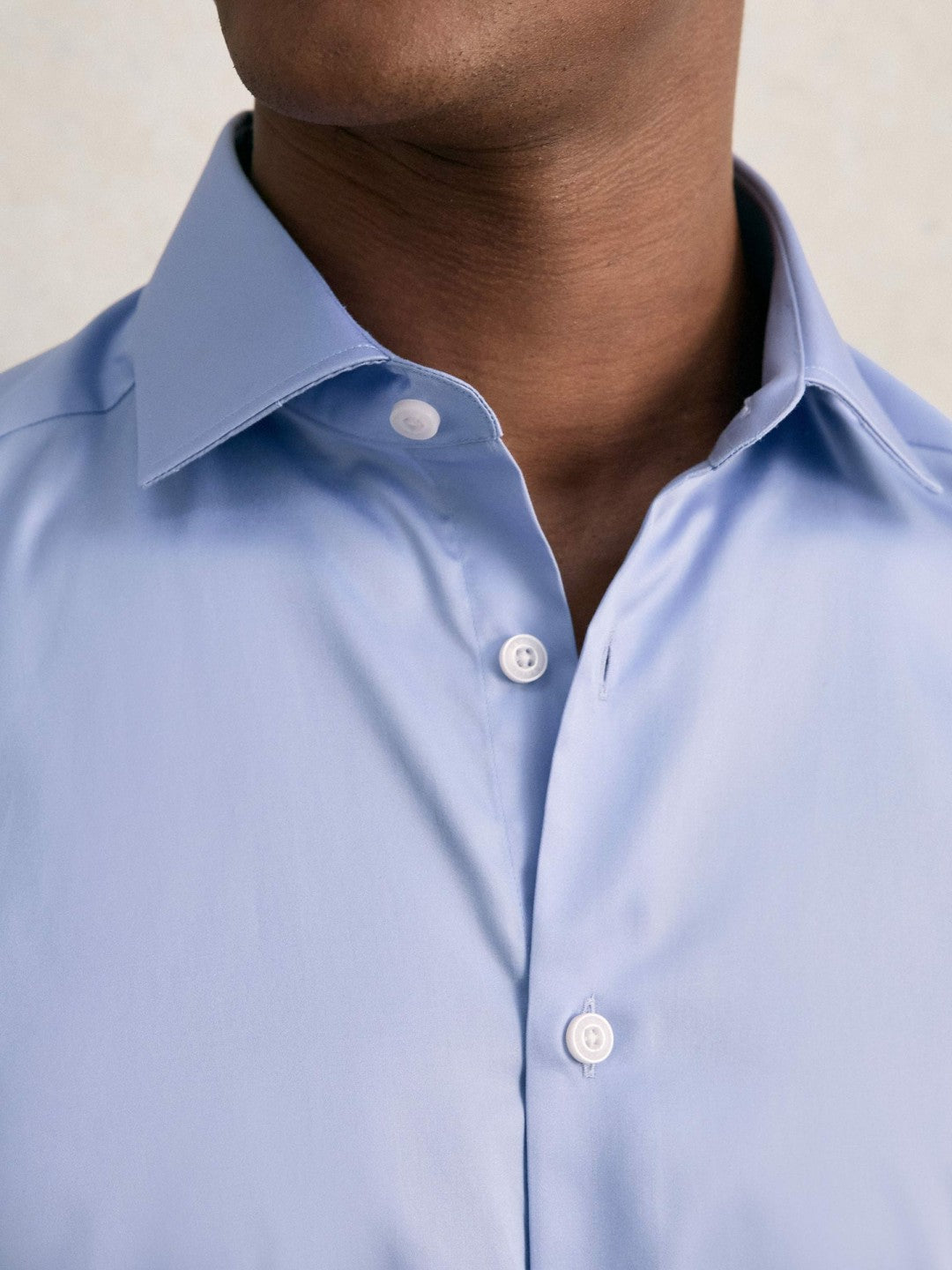 Slim Fit Slim-Fit Cotton-Sateen Shirt in Mid Blue Men | Reiss