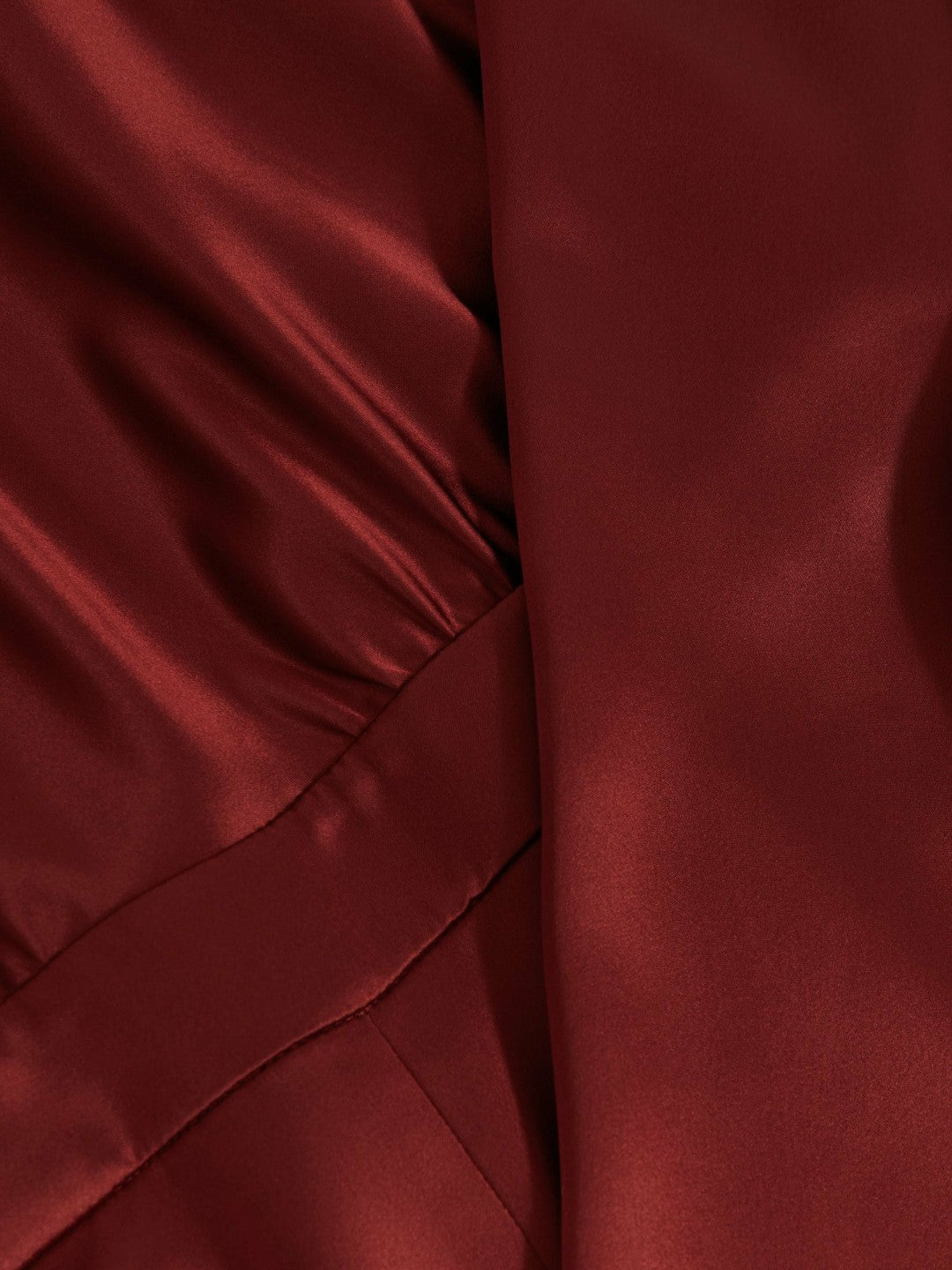 Satin Cape-Sash Jumpsuit in Dark Red Women | Reiss