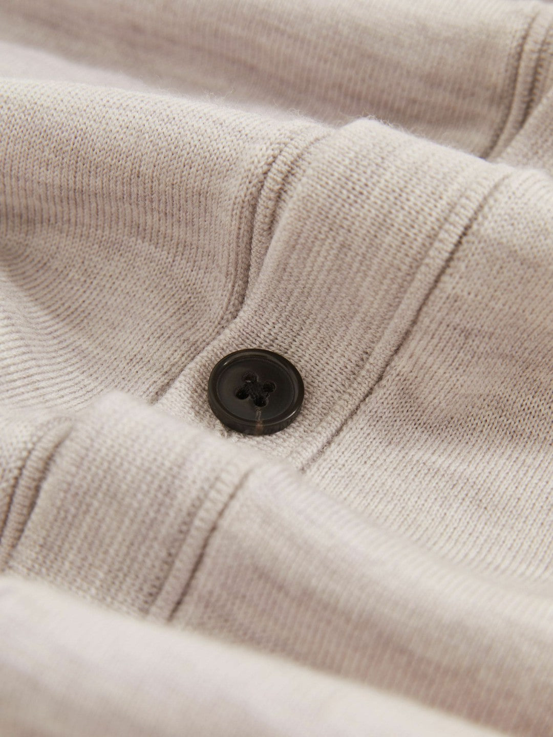 Merino Wool Button-Through Cardigan in Wicker Brown Melange Men | Reiss