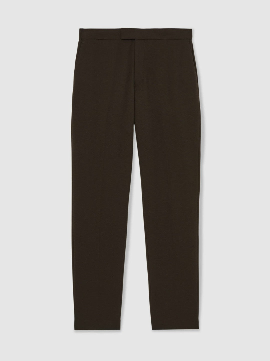 Slim-Fit Internal-Drawstring Trousers in Brown Men | Reiss
