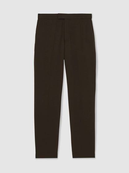 Slim-Fit Internal-Drawstring Trousers in Brown Men | Reiss