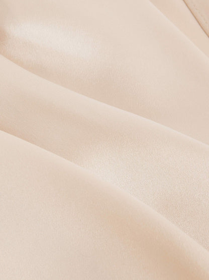 Silk Draped Sleeveless Top in Champagne Neutral Women | Reiss