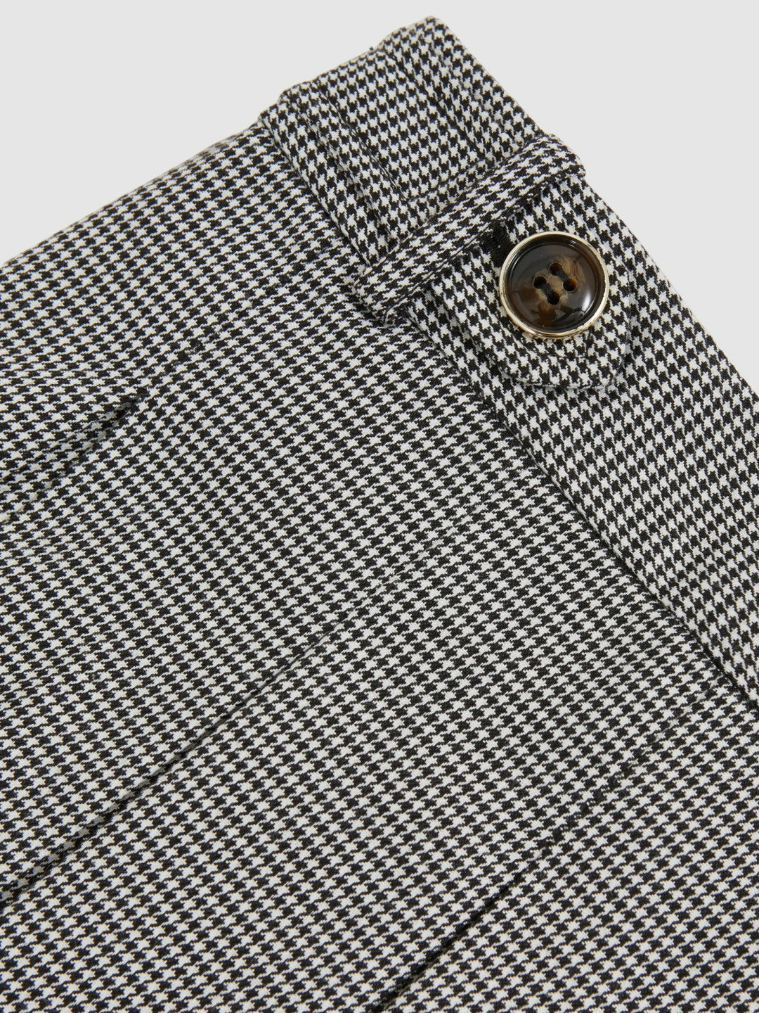 Houndstooth Check Pleated Skirt in Black/White Children & Baby | Reiss
