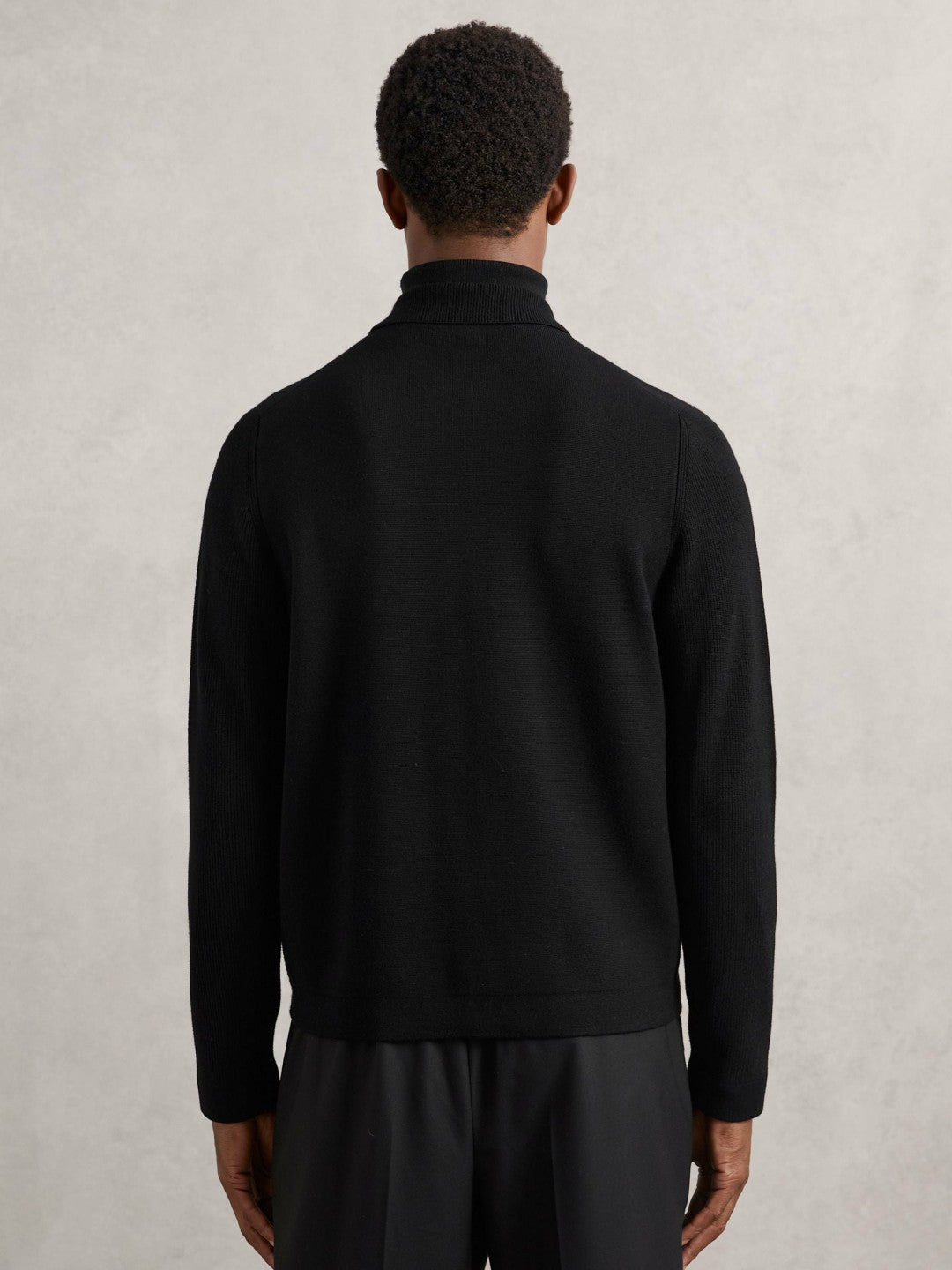 Four-Pocket Zip-Through Cardigan in Black Men | Reiss
