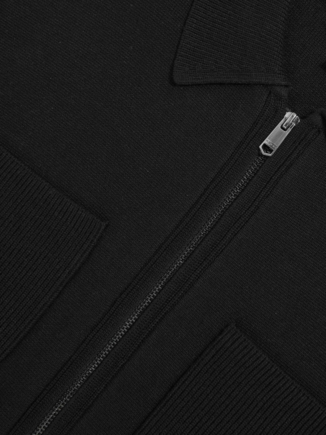 Four-Pocket Zip-Through Cardigan in Black Men | Reiss