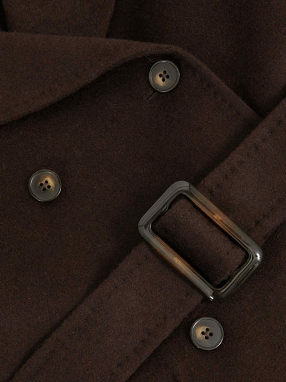 13-14 yrs Double-Breasted Blindseam Wool-Blend Coat in Chocolate Brown Children & Baby | Reiss