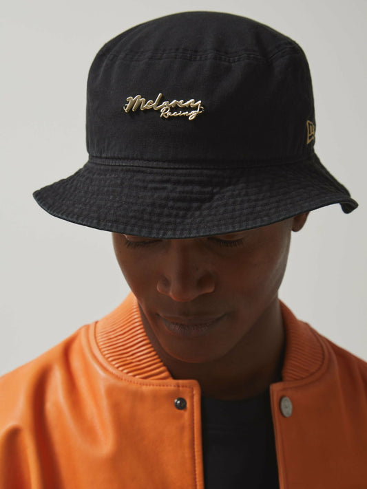 Unisex Fit McLaren Racing Cotton Bucket Hat in Black Men | Reiss