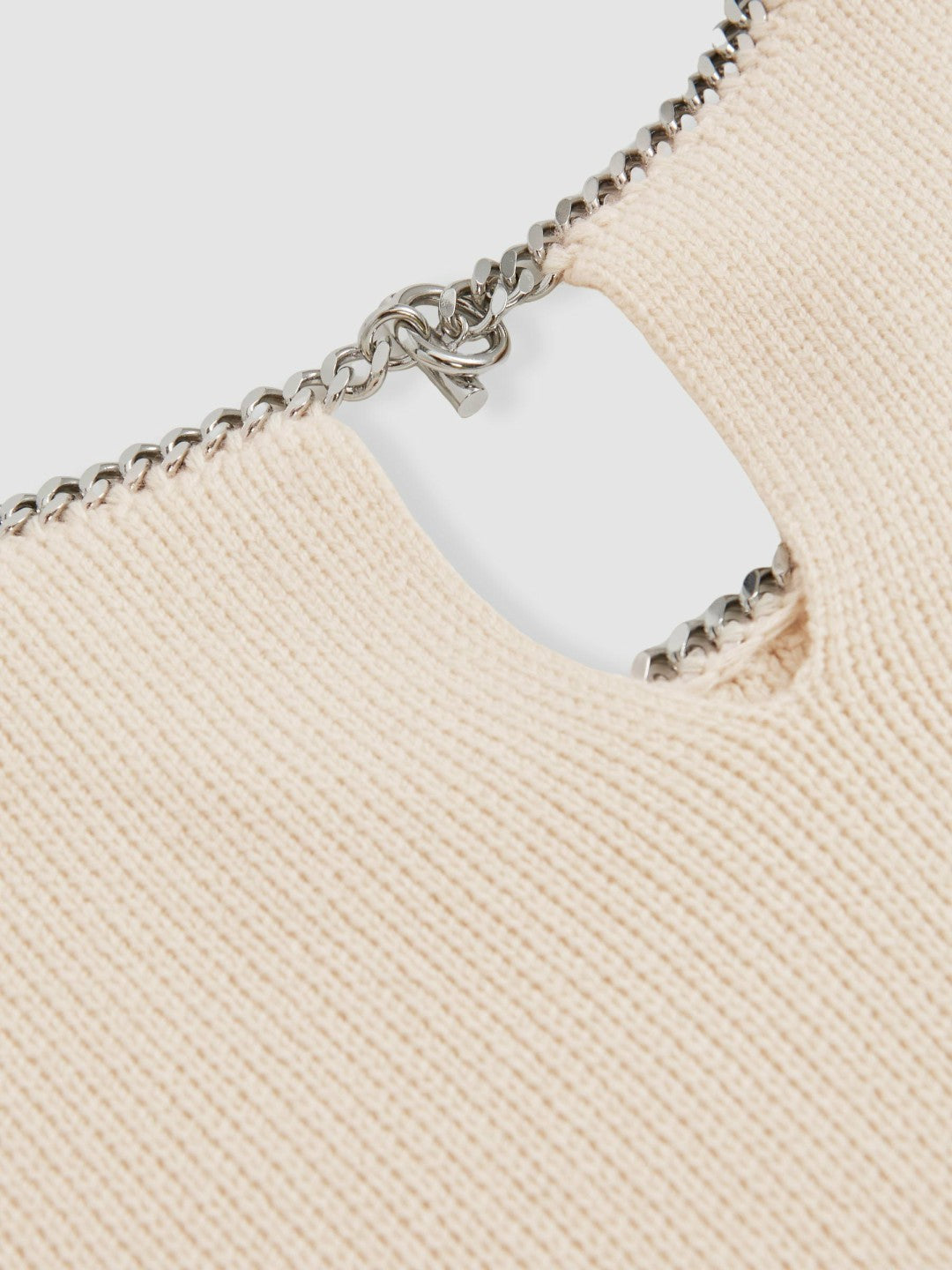 Wool-Blend Necklace-Trim Jumper with Cashmere in Cream Women | Reiss