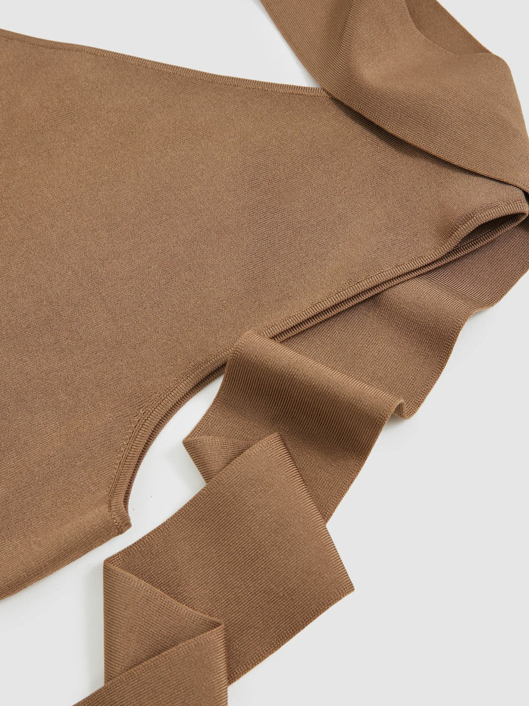 One Shoulder Scarf Top in Taupe Neutral Women | Reiss