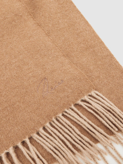 Wool-Cashmere Scarf in Taupe Women | Reiss