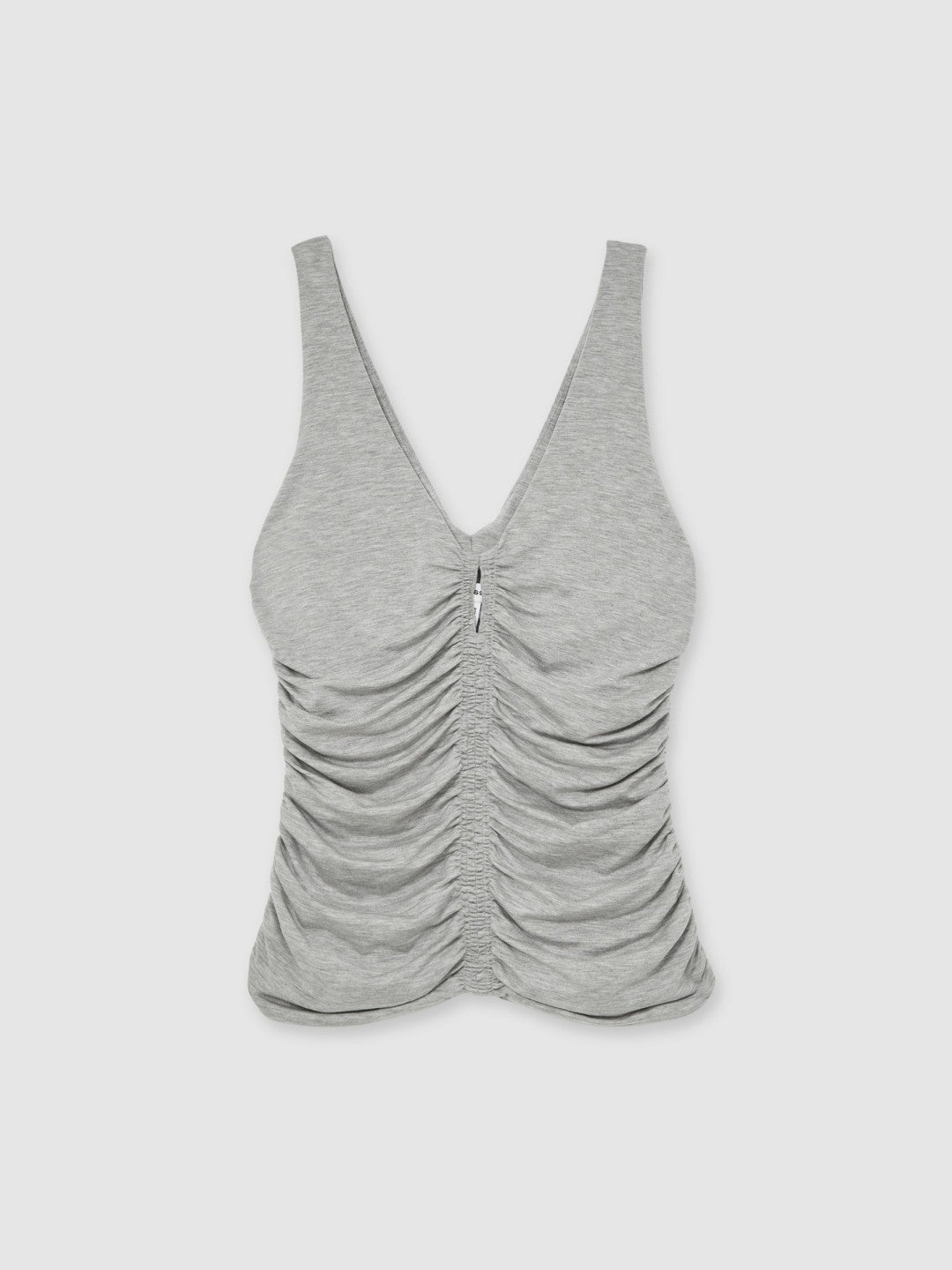 Stretch Lyocell Jersey Ruched Vest in Silver Grey Women | Reiss