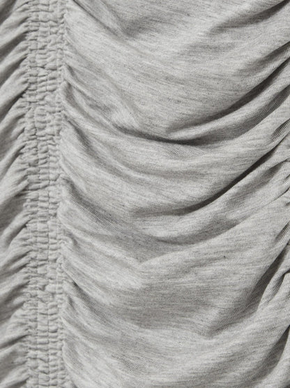 Stretch Lyocell Jersey Ruched Vest in Silver Grey Women | Reiss