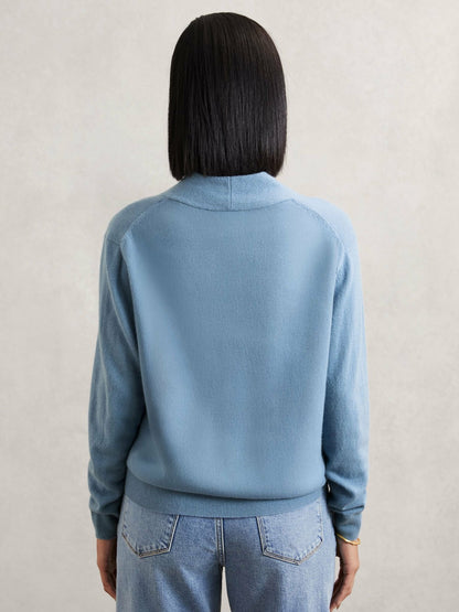 Cashmere V-Neck Jumper in Blue Women | Reiss