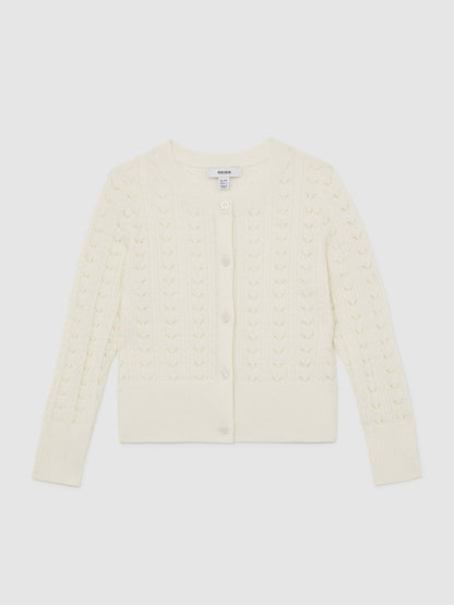 Cardigan in Ivory Children & Baby | Reiss