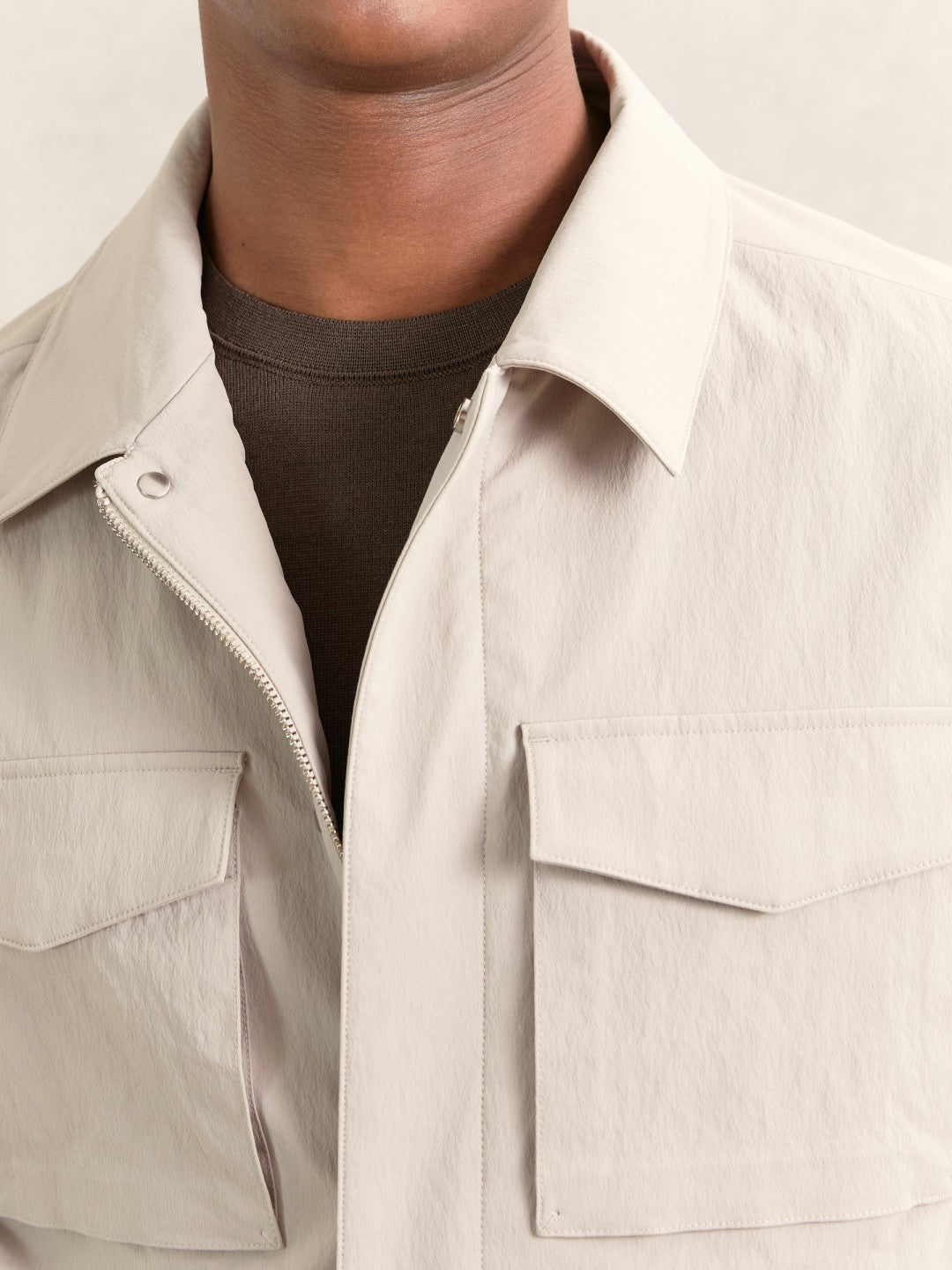 Removable-Gilet Safari Jacket in Stone Men | Reiss