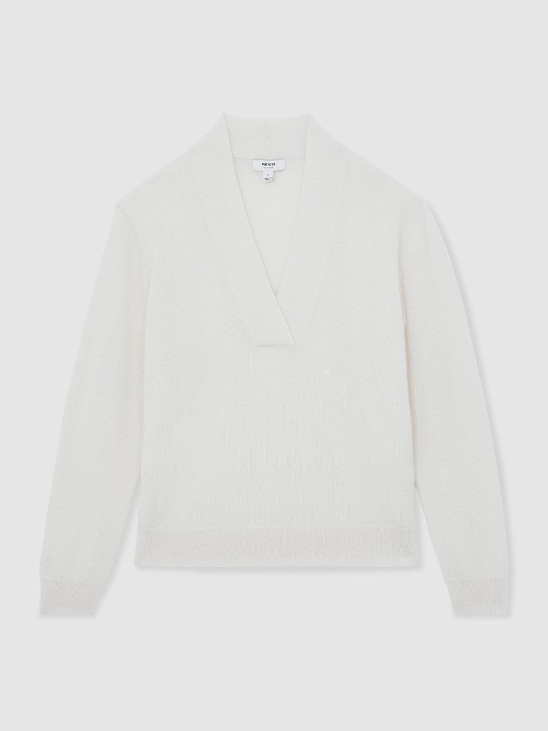 Cashmere V-Neck Jumper in Cream Women | Reiss