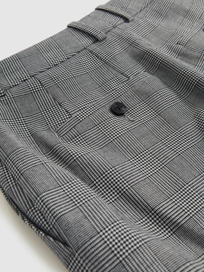 Check Slim-Fit Suit Trousers in Grey Women | Reiss