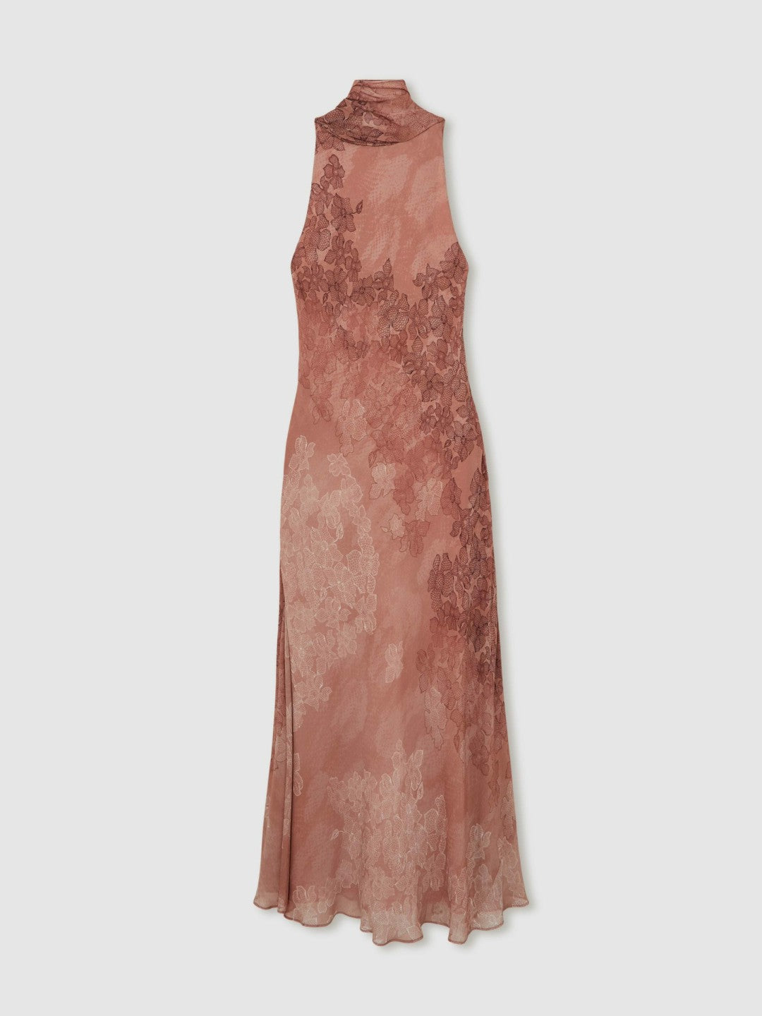 Chiffon Floral Cape Maxi Dress in Pale Pink Women | Reiss
