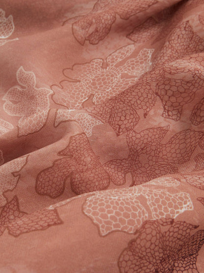 Chiffon Floral Cape Maxi Dress in Pale Pink Women | Reiss