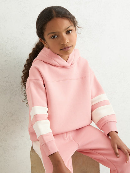 Cotton-Blend Joggers and Hoodie Set in Rose Children & Baby | Reiss