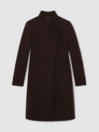 Coat in Chocolate Brown Women | Reiss
