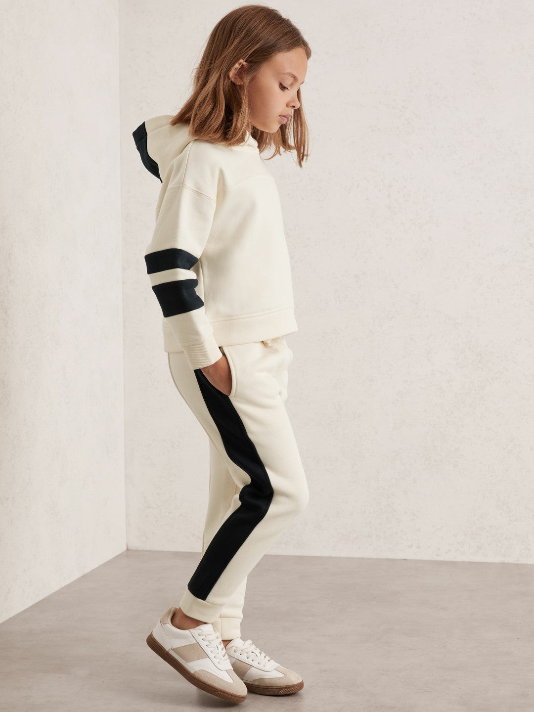 Cotton-Blend Joggers and Hoodie Set in Ecru Children & Baby | Reiss