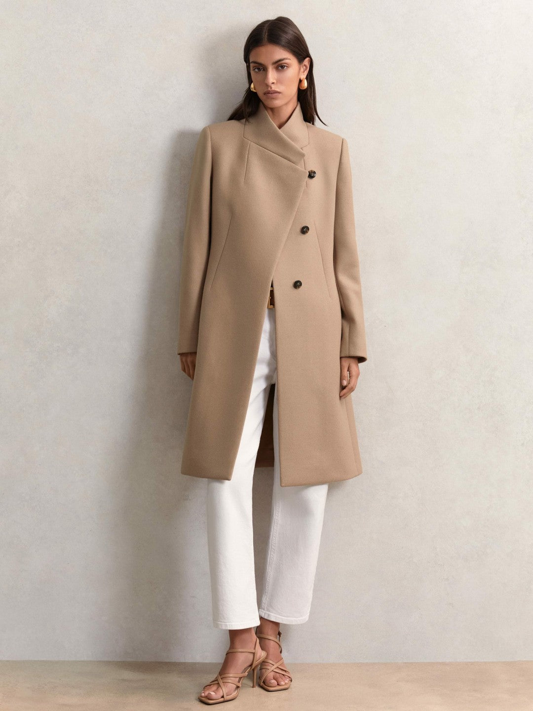 Petite Coat in Camel Women | Reiss