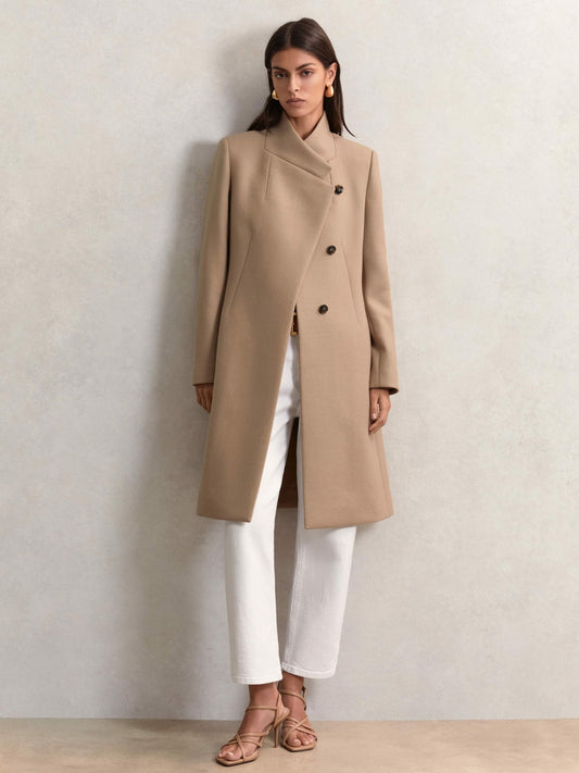 Petite Coat in Camel Women | Reiss