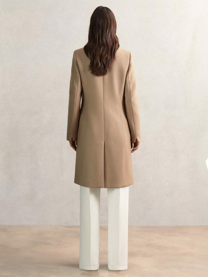 Petite Coat in Camel Women | Reiss