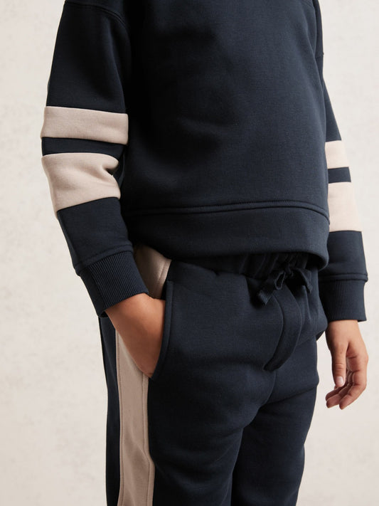 Cotton-Blend Joggers and Hoodie Set in Navy Children & Baby | Reiss