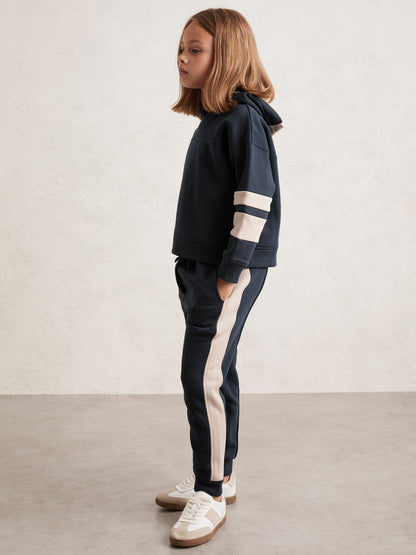 Cotton-Blend Joggers and Hoodie Set in Navy Children & Baby | Reiss