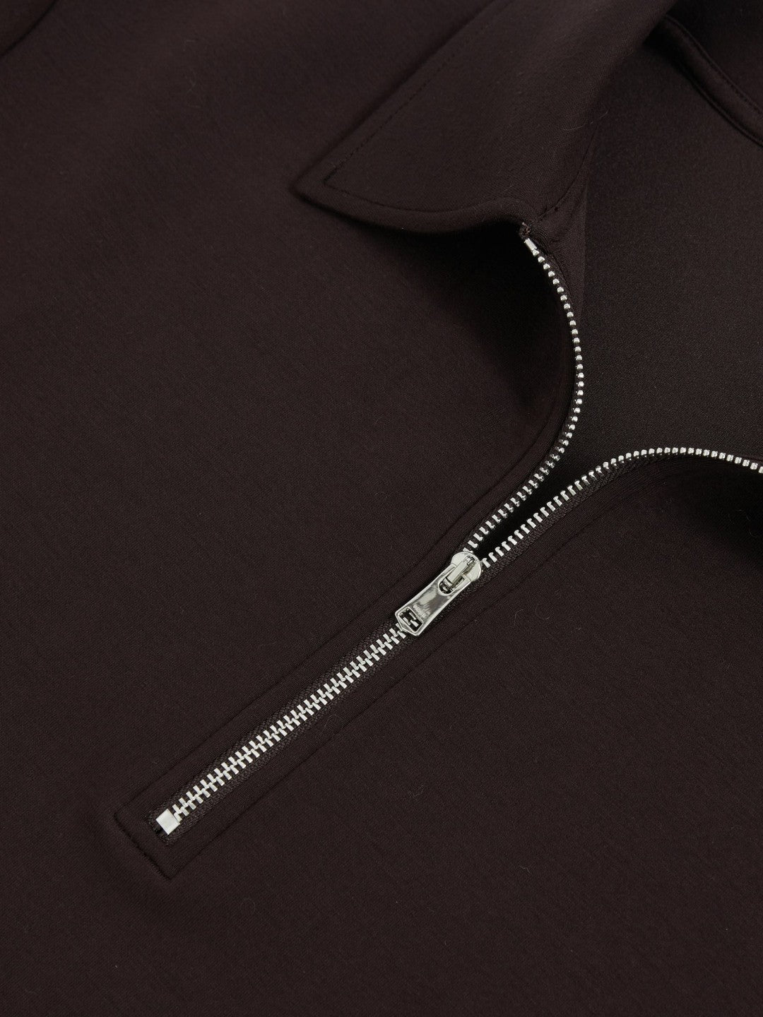 Short-Sleeve Half-Zip Sweatshirt in Plum Purple Women | Reiss