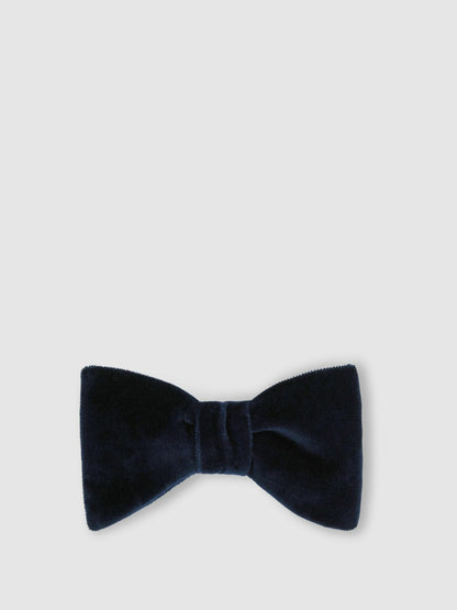 Velvet Bow Tie in Navy Men | Reiss