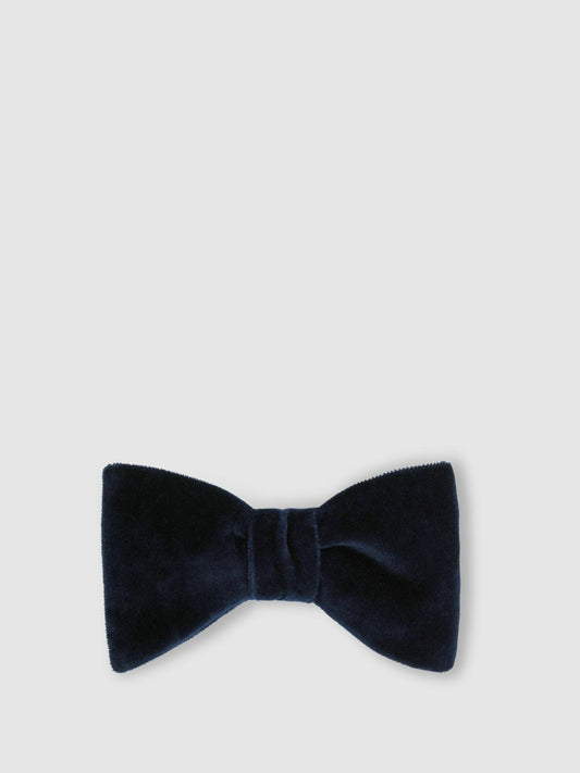 Velvet Bow Tie in Navy Men | Reiss