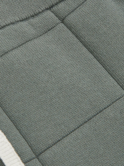 9-12 yrs Tipped Knit Stitch-Detail Shorts in Dark Sage Green Children & Baby | Reiss