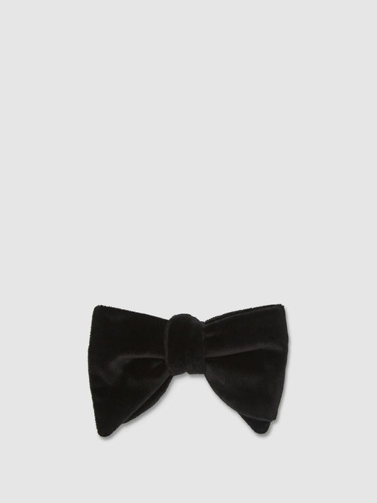 Velvet Bow Tie in Black Men | Reiss