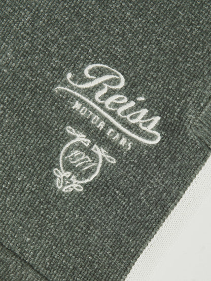 13-14 yrs Chenille Tipped Motor Cars Shorts in Dark Sage Green/White Children & Baby | Reiss