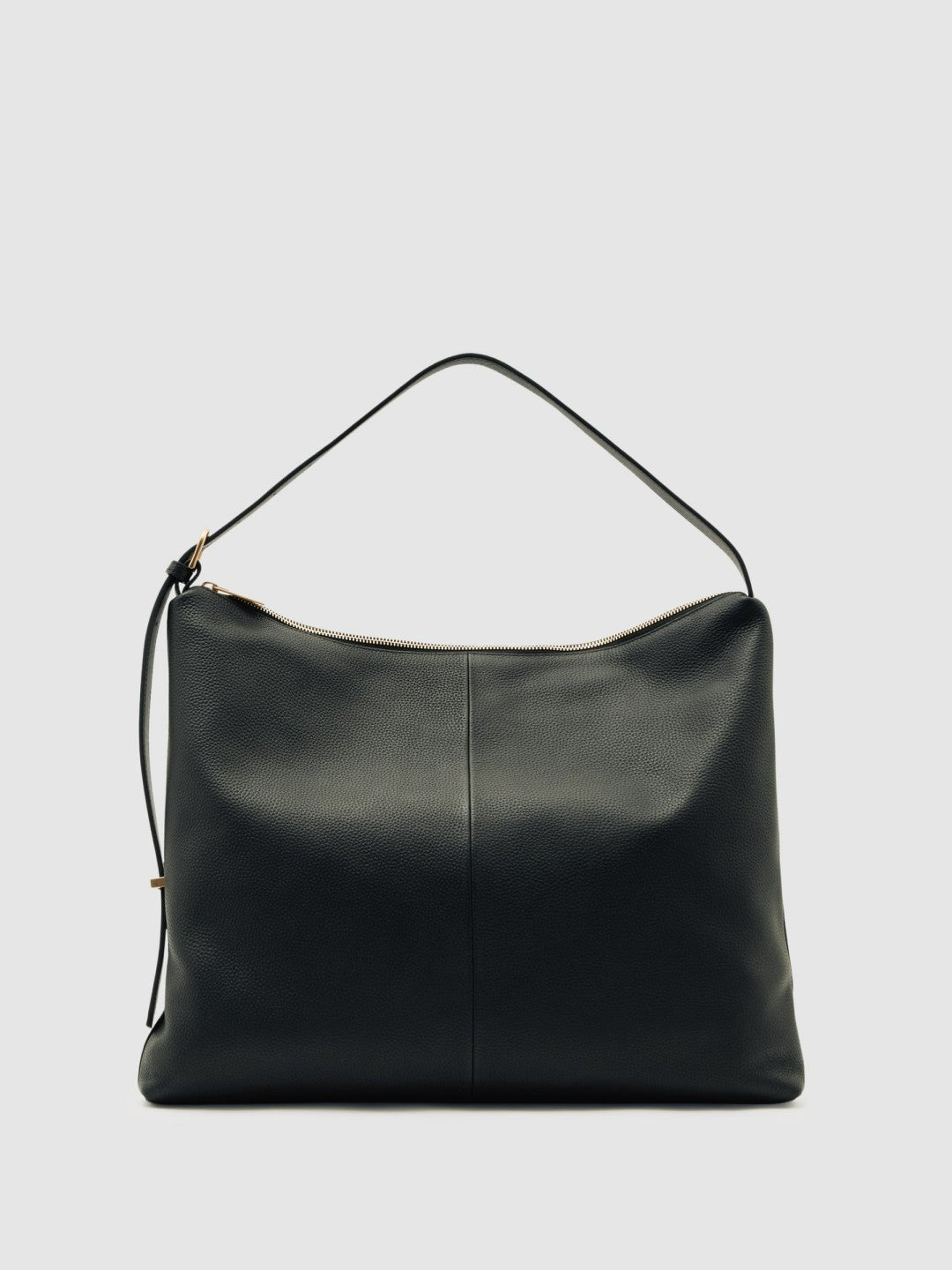 Grained Leather Tote Bag in Black Women | Reiss