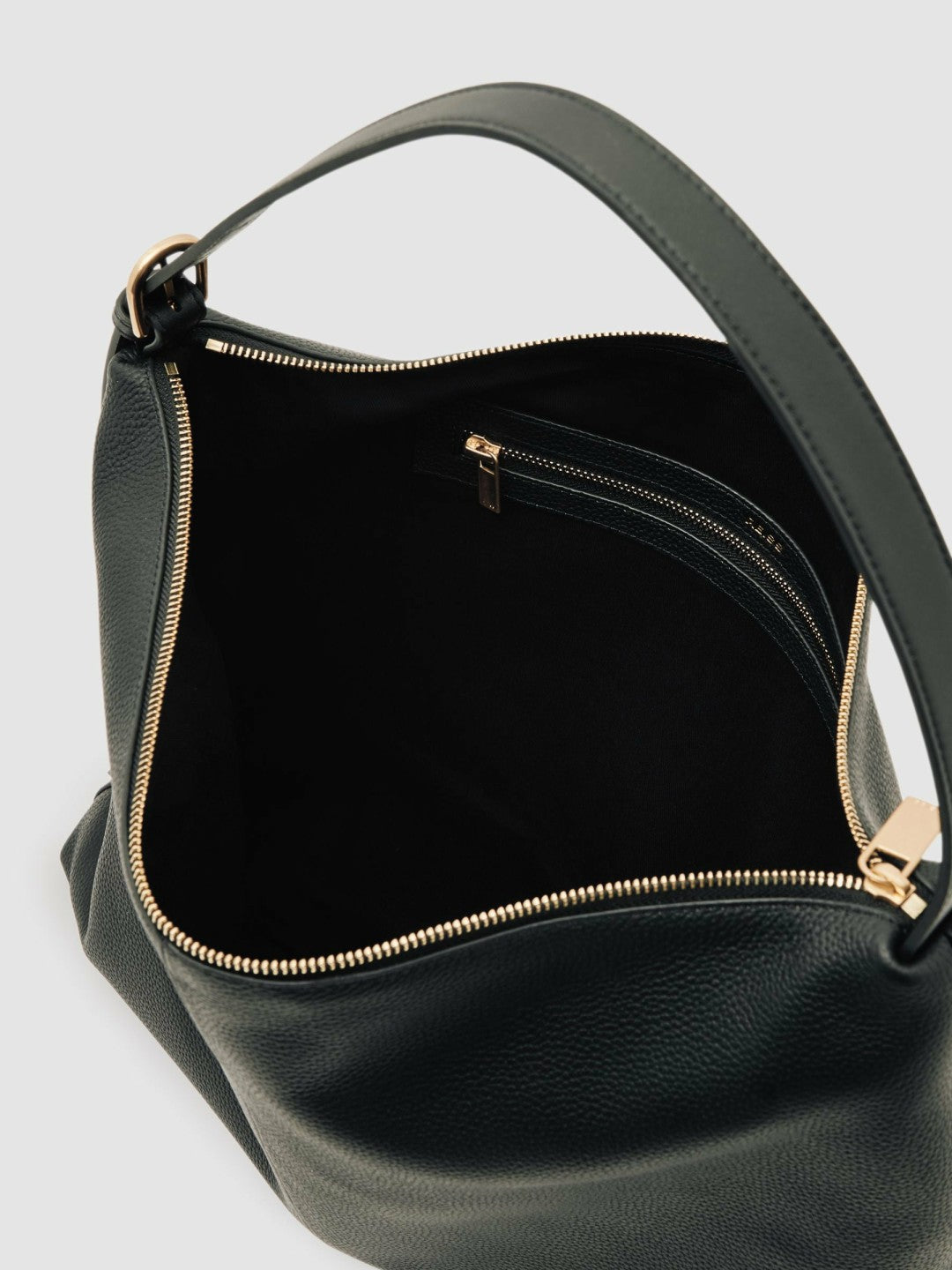 Grained Leather Tote Bag in Black Women | Reiss
