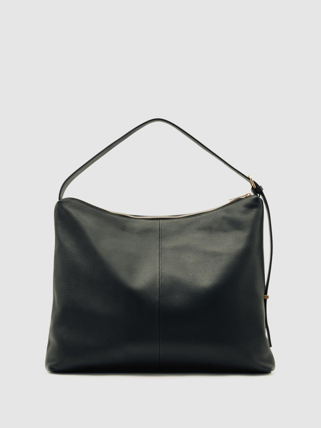 Grained Leather Tote Bag in Black Women | Reiss
