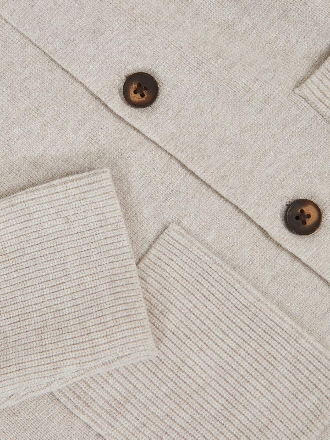 9-13 yrs Button-Through Knitted Cardigan in Oatmeal Melange Children & Baby | Reiss