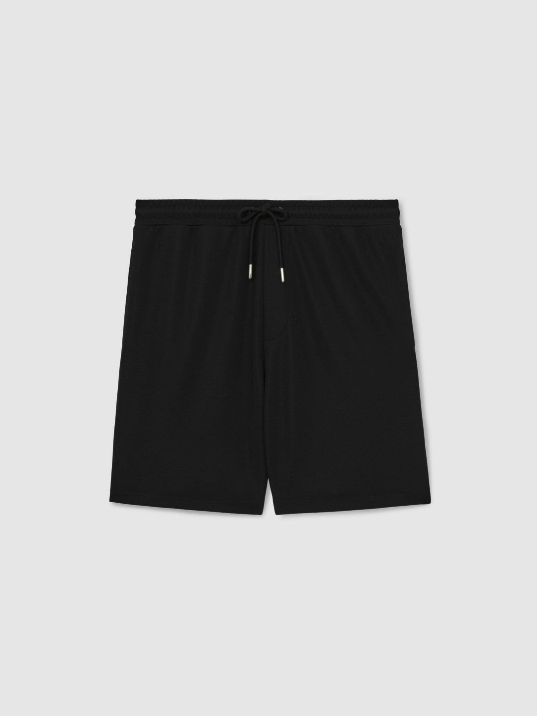 Textured Drawstring Shorts in Black Men | Reiss